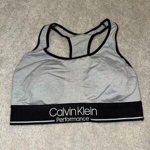 Calvin Klein Performance Light Gray Sports Bra